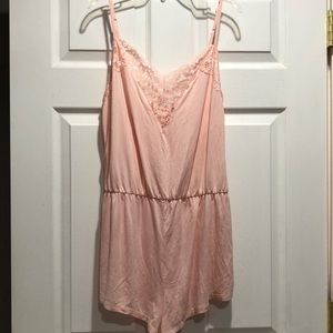 Victoria’s Secret peach sleep romper. NWOT.